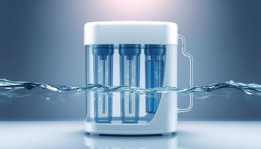 愛惠浦淨水器納米過濾技術示意圖